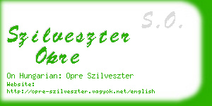 szilveszter opre business card